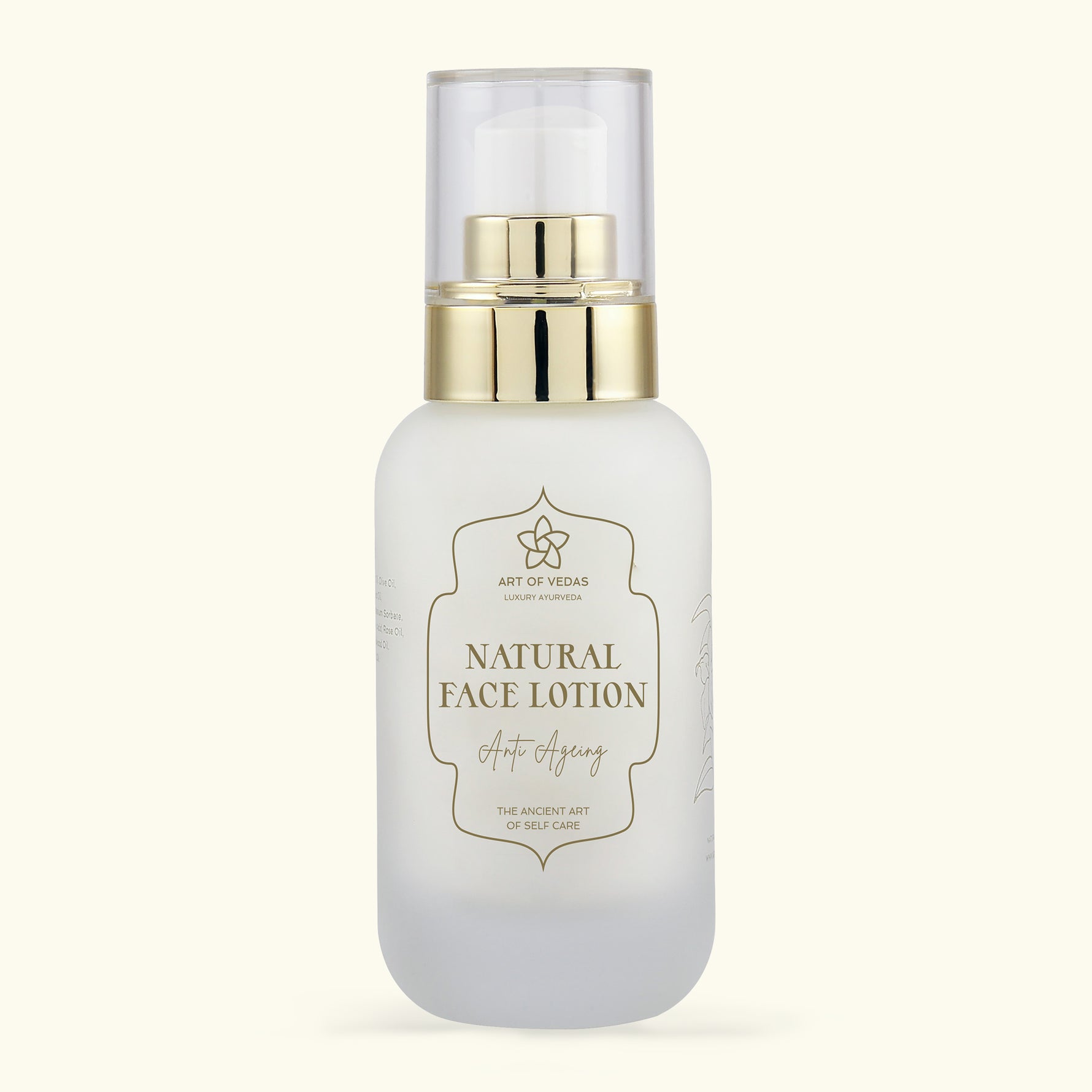 Experience the age-defying power of Art of Vedas Natural Face Lotion Anti Aging, a luxurious and aromatic blend of Ayurvedic herbs that deeply hydrates, nourishes, and protects your skin for a youthful, radiant complexion.